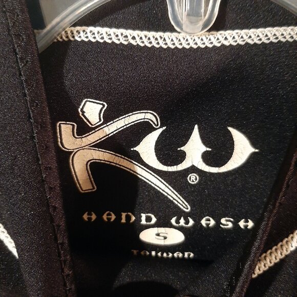 Kutting Weight Sauna Shirt Mens small Black Sweat Suit Shirt Long Sleeve Zip - Picture 2 of 7